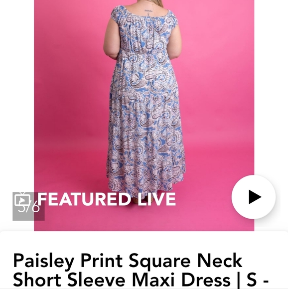 Paisley print square neck maxi - Picture 3 of 7